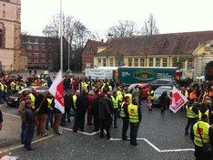 Streik auf dem Rathausplatz