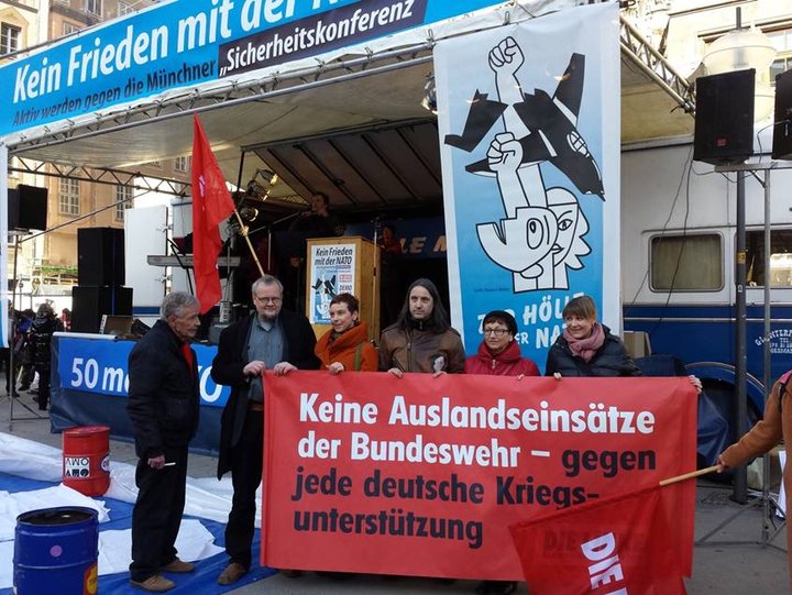 Tobias Pflüger, Sabine Leidig, Alexander Neu, Inge Höger und Nicole Gohlke (alle LINKE).