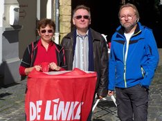 Inge Höger MdB, Wolfram Hüffner und Diether Rosenberg